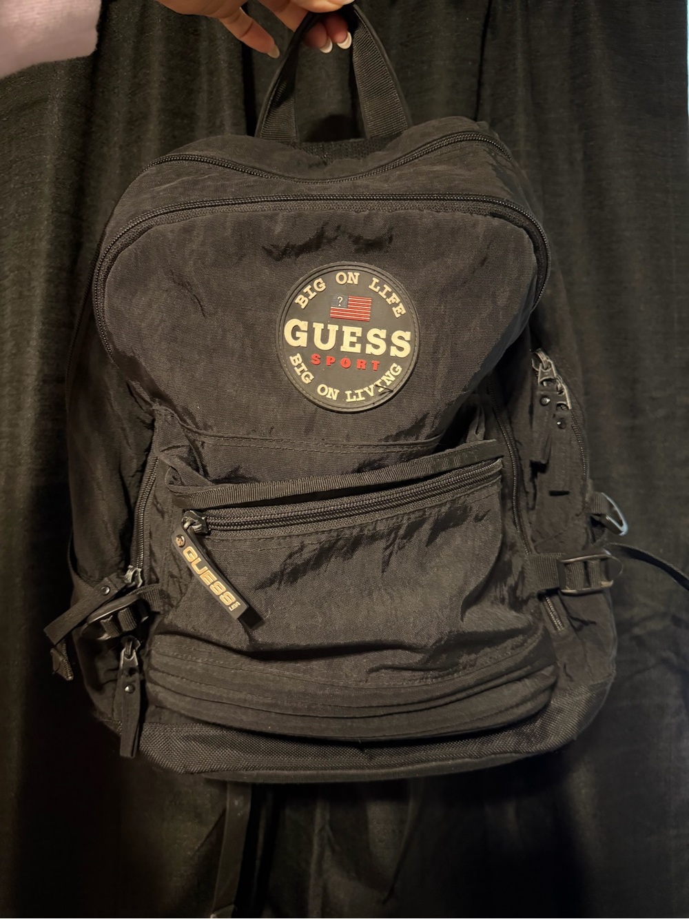 Vintage Guess 90’s Sport Black Backpack